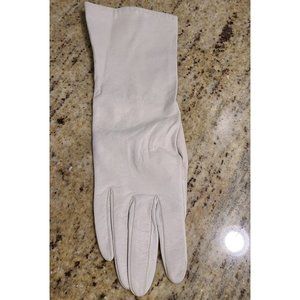 Single **Right Hand Only ** Gray Leather Silk Lined 12" Formal Glove. Women's L
